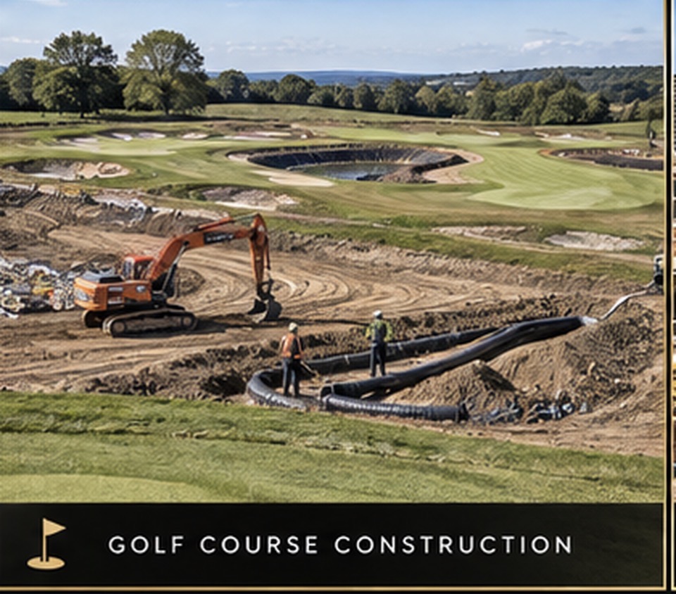 Golf course construction and drainage works