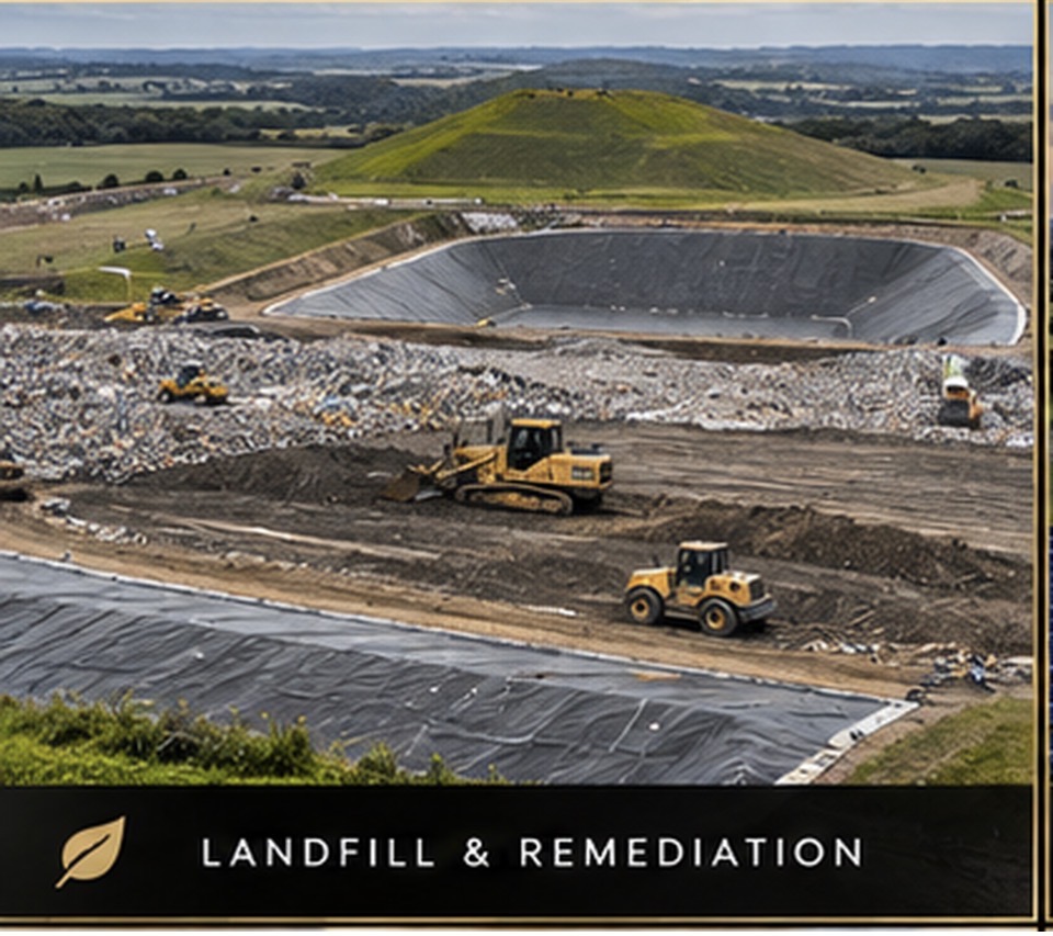 Landfill and remediation works on a large engineered site